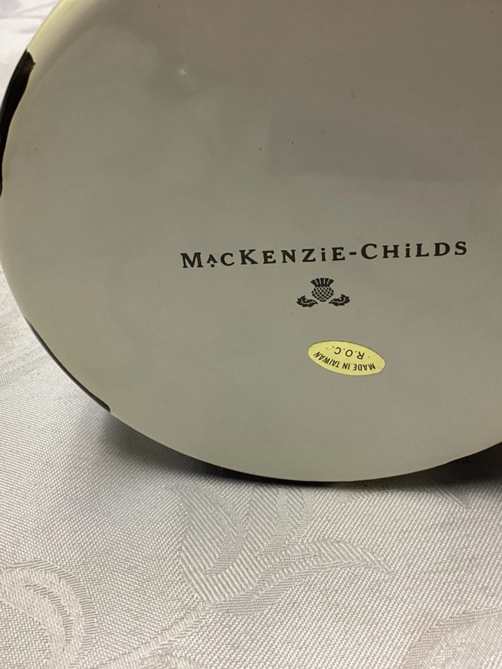 Mackenzie Child COURTLEY check cannister. New